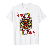 Load image into Gallery viewer, Funny shirts V-neck Tank top Hoodie sweatshirt usa uk au ca gifts for Queen of Hearts Playing Card Poker Card Costume Gift Shirt 277805
