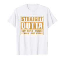 Load image into Gallery viewer, Funny shirts V-neck Tank top Hoodie sweatshirt usa uk au ca gifts for Straight Outta Copy Paper Tissues Pencils Glue Stick T-Shirt 1788617