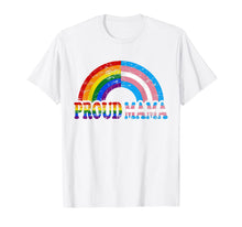 Load image into Gallery viewer, Vintage proud mama flag Rainbow LGBT Transgender pride month T-Shirt 121830