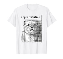 Load image into Gallery viewer, Taylor White Cat Tee Swift Rep Tour T-Shirt