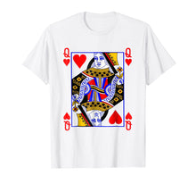 Load image into Gallery viewer, Funny shirts V-neck Tank top Hoodie sweatshirt usa uk au ca gifts for Queen of Hearts Playing Card Poker Card Costume Tee Shirt 1041016
