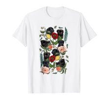 Load image into Gallery viewer, Botanical And Black Pug T- Shirt By Huebucket