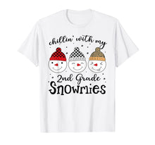 Load image into Gallery viewer, Chillin' With My 2nd Grade Snowmies Christmas Teacher Gifts T-Shirt-1679960