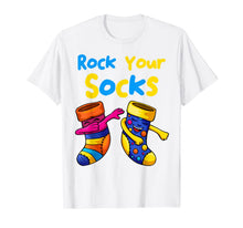 Load image into Gallery viewer, Rock Your Socks Down Syndrome Day Awareness for Boys Girls T-Shirt-155736