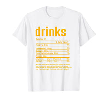 Load image into Gallery viewer, Thanksgiving Drinks Nutritional Facts T-Shirt