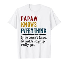 Load image into Gallery viewer, Funny shirts V-neck Tank top Hoodie sweatshirt usa uk au ca gifts for Mens Papaw Knows Everything Christmas gifts T-Shirt 477467