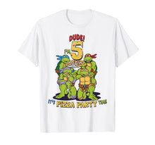 Load image into Gallery viewer, Teenage Mutant Ninja Turtles I'm 5 Dude Pizza Birthday Party T-Shirt 203533