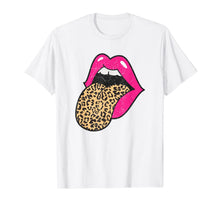 Load image into Gallery viewer, Hot Pink Lips Leopard Tongue Trendy Cheetah Animal Print TShirt393349