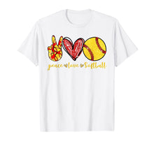 Load image into Gallery viewer, Peace Love Softball Cute Softball Lovers Gifts TShirt400622