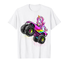 Load image into Gallery viewer, Monster Truck Unicorn Birthday Party Monster Truck Girl Gift TShirt145379