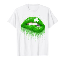 Load image into Gallery viewer, Green Lips Biting Sexy Irish Costume Shirt St Patricks Day TShirt97847