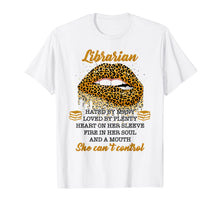 Load image into Gallery viewer, Women Gifts Librarian Hated By Many Leopard Lips T-Shirt-5889044