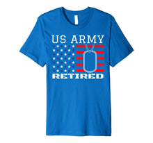 Load image into Gallery viewer, US American Flag Patriotism Dog Tag Veteran Army Retirement Premium T-Shirt 1036032