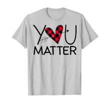Load image into Gallery viewer, Funny Teacher You Matter Buffalo Plaid Heart Lover Gift T-Shirt 141063