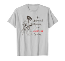 Load image into Gallery viewer, Funny shirts V-neck Tank top Hoodie sweatshirt usa uk au ca gifts for Feminist Dangerous Well-Read Woman Book T-Shirt Vintage Nerd 1870766