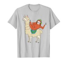 Load image into Gallery viewer, Funny shirts V-neck Tank top Hoodie sweatshirt usa uk au ca gifts for Funny Sloth riding llama T-shirt for men woman kid 5 colors 3056777