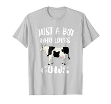 Load image into Gallery viewer, Funny shirts V-neck Tank top Hoodie sweatshirt usa uk au ca gifts for Just A Boy Who Loves Cows T-Shirt Animal Lover Farm Gift 1585747