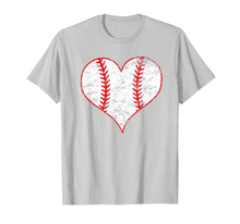 Load image into Gallery viewer, Vintage Baseball Heart Love Baseball Mom Lover T-Shirt