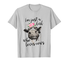 Load image into Gallery viewer, Funny shirts V-neck Tank top Hoodie sweatshirt usa uk au ca gifts for Cow Floral I'm Just A Girl Who Loves Cows Farmer T Shirt 329236