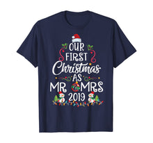 Load image into Gallery viewer, Matching Couple Wife Husband Our First Christmas as Mr & Mrs T-Shirt