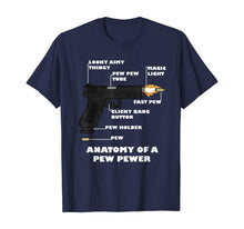 Load image into Gallery viewer, Anatomy of a Pew Pewer Meme Gun and Ammo Lover T-Shirt-223516