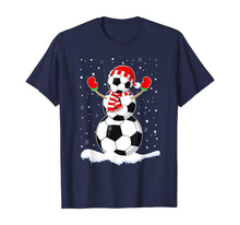 Load image into Gallery viewer, Funny shirts V-neck Tank top Hoodie sweatshirt usa uk au ca gifts for Soccer Ball Snowman Santa Hat Funny Christmas T-Shirt 466704