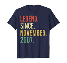 Load image into Gallery viewer, Funny shirts V-neck Tank top Hoodie sweatshirt usa uk au ca gifts for 12 years old Gifts Shirt- Legend Since November 2007 T-Shirt 126109
