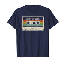 Load image into Gallery viewer, Vintage Best of 1974 45th Birthday Cassette T-Shirt