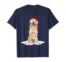 Load image into Gallery viewer, Funny shirts V-neck Tank top Hoodie sweatshirt usa uk au ca gifts for Golden retriever Santa Christmas Tree Lights Xmas Gifts T-Shirt 740329
