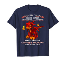 Load image into Gallery viewer, Funny shirts V-neck Tank top Hoodie sweatshirt usa uk au ca gifts for Annoyed Dragon Touchy Dragon Grouchy Ball Of Fire T-Shirt 711274