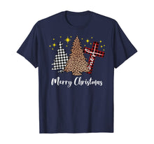 Load image into Gallery viewer, Funny shirts V-neck Tank top Hoodie sweatshirt usa uk au ca gifts for Plaid Xmas Tree Christian Cross Jesus Merry Christmas T-Shirt 794336