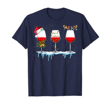 Load image into Gallery viewer, Three Glass of Red Wine Santa Hat Christmas For Men Women T-Shirt