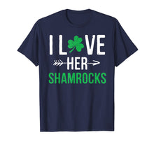 Load image into Gallery viewer, Funny shirts V-neck Tank top Hoodie sweatshirt usa uk au ca gifts for I Love Her Shamrocks T-Shirt St Patrick's Day Couples Gifts 2290754