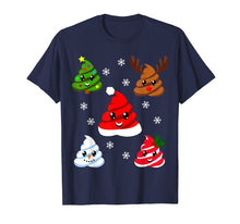 Load image into Gallery viewer, Funny shirts V-neck Tank top Hoodie sweatshirt usa uk au ca gifts for Christmas Poop Emojis Shirt - Reindeer Snowman Tree Santa 2040519