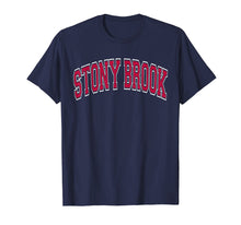 Load image into Gallery viewer, Stony Brook Ny T Shirt - Varsity Style Dark Red Text