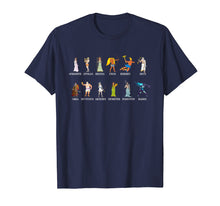 Load image into Gallery viewer, Greek Gods T-Shirt Greek Mythology Infographic Tshirt