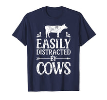 Load image into Gallery viewer, Funny shirts V-neck Tank top Hoodie sweatshirt usa uk au ca gifts for Easily Distracted By Cows T Shirt Cow Men Women Gifts Farmer 491137