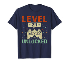 Load image into Gallery viewer, Level 21 Unlocked Shirt Funny Video Gamer 21st Birthday Gift