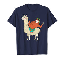 Load image into Gallery viewer, Funny shirts V-neck Tank top Hoodie sweatshirt usa uk au ca gifts for Funny Sloth riding llama T-shirt for men woman kid 5 colors 3056777