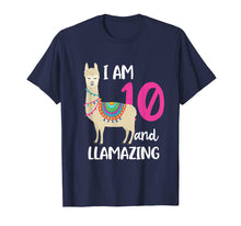 Load image into Gallery viewer, Funny shirts V-neck Tank top Hoodie sweatshirt usa uk au ca gifts for 10th Birthday Llama I'm 10 Years Old and Llamazing T-Shirt 922071