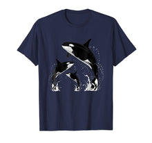Load image into Gallery viewer, Killer Whale Shirt. Jumping Orca Killer Whales T Shirts