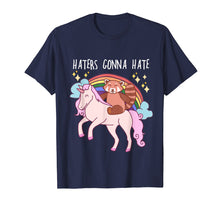 Load image into Gallery viewer, Funny shirts V-neck Tank top Hoodie sweatshirt usa uk au ca gifts for Haters Gonna Hate Funny Red Panda Riding Unicorn T-Shirt 680412