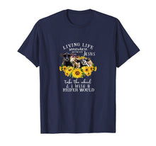 Load image into Gallery viewer, Funny shirts V-neck Tank top Hoodie sweatshirt usa uk au ca gifts for Living life somewhere between Jesus take the wheel cow shirt 1737183