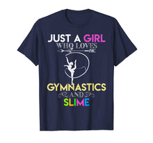 Load image into Gallery viewer, Funny shirts V-neck Tank top Hoodie sweatshirt usa uk au ca gifts for Cute Just A Girl Who Loves Gymnastics and Slime Gift T-shirt 1281952