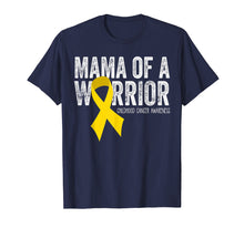 Load image into Gallery viewer, Funny shirts V-neck Tank top Hoodie sweatshirt usa uk au ca gifts for Mama of a Warrior Childhood Cancer T Shirt Ribbon Oncology 1477943