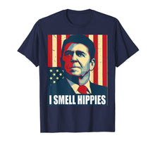 Load image into Gallery viewer, Funny shirts V-neck Tank top Hoodie sweatshirt usa uk au ca gifts for Ronald Reagan I Smell Hippies Shirt Funny Political Gifts 174695