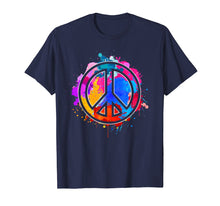 Load image into Gallery viewer, Tie Dye Flowered Peace Sign Graphic Hippie T-Shirt