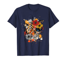 Load image into Gallery viewer, Tiger and Skull flower Floral Flowers shirt Cute Gift Idea T-Shirt 114115