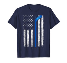 Load image into Gallery viewer, Funny shirts V-neck Tank top Hoodie sweatshirt usa uk au ca gifts for Thin Blue Line American Flag Hockey Tshirt - Police Gift 810721