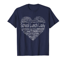 Load image into Gallery viewer, School Lunch Lady Teacher Back To School Shirt Heart 728511